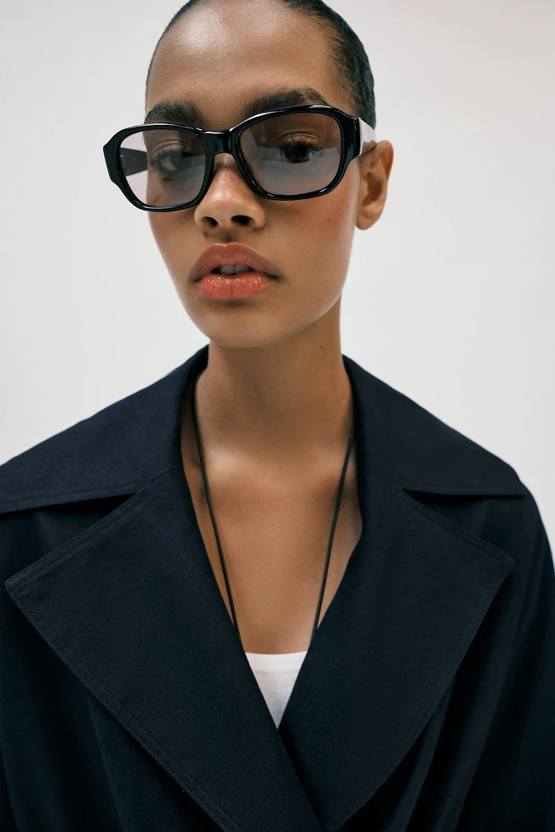 VESTE TRENCH EN LIN À CEINTURE