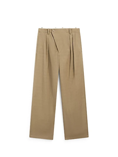 Pleated trousers with crossover fastening - STUDIO