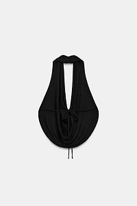 DRAPED HALTER TOP