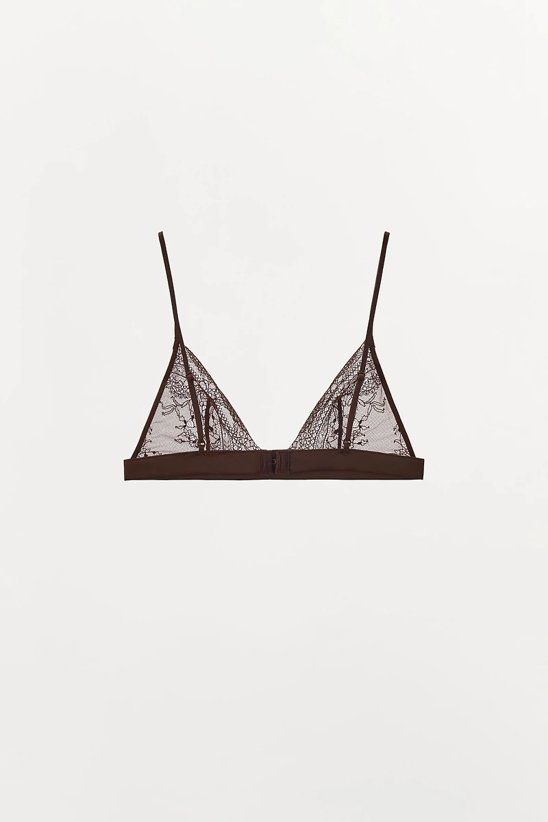 SOUTIEN-GORGE TRIANGLE AVEC DENTELLE COMBINÉE
