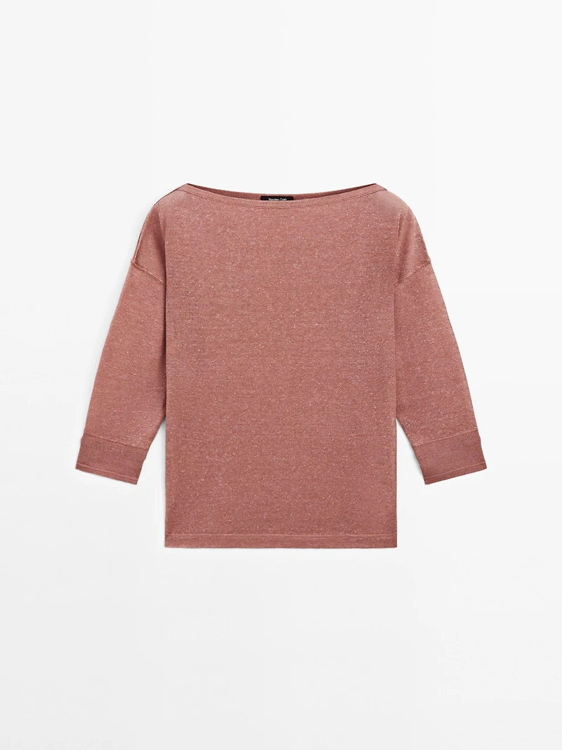 Lightweight wool and linen blend T-shirt