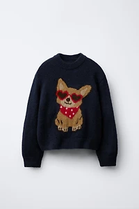 DOG KNIT JUMPER