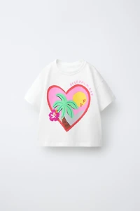 T-SHIRT À IMPRIMÉ TROPICAL