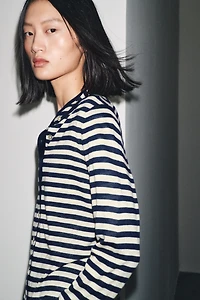 STRIPED KNIT CARDIGAN