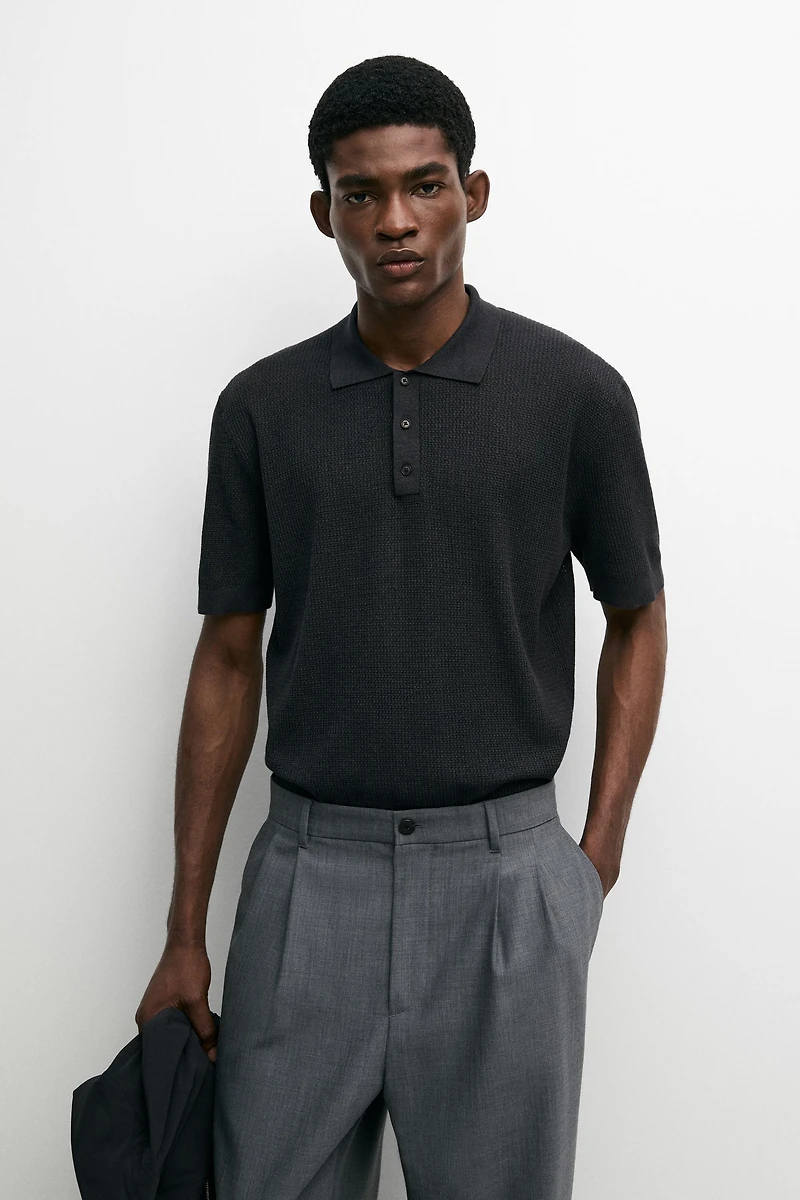 Polo col boutonné 100 % coton