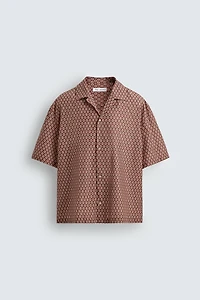 GEOMETRIC PRINT RELAXED FIT SHIRT