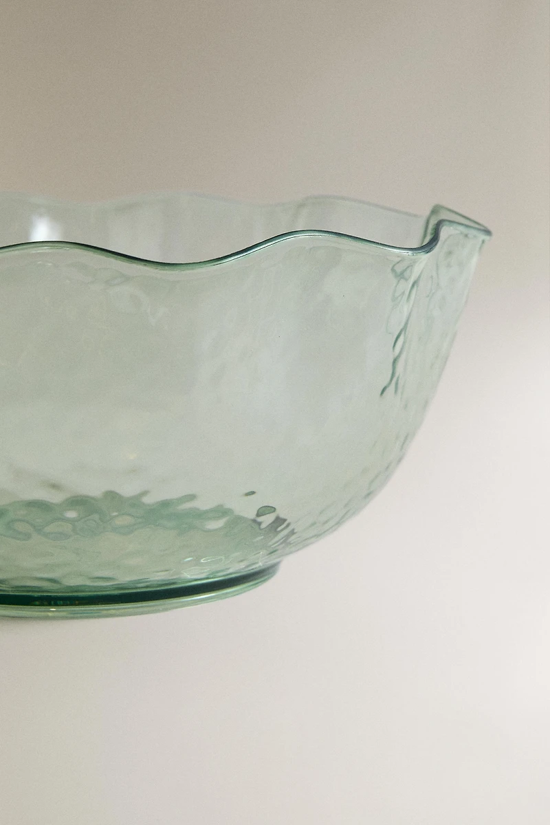 HAMMERED ACRYLIC SALAD BOWL