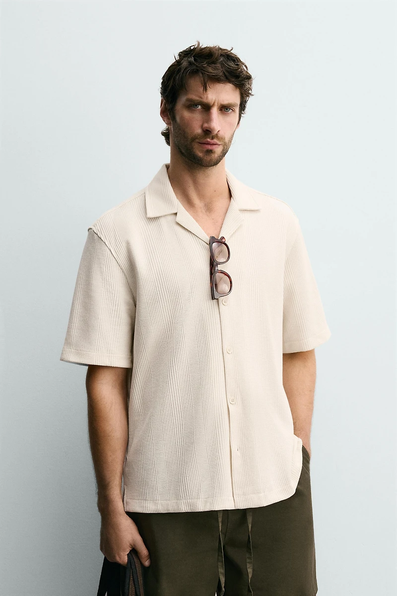 TEXTURED REGULAR FIT SHIRT