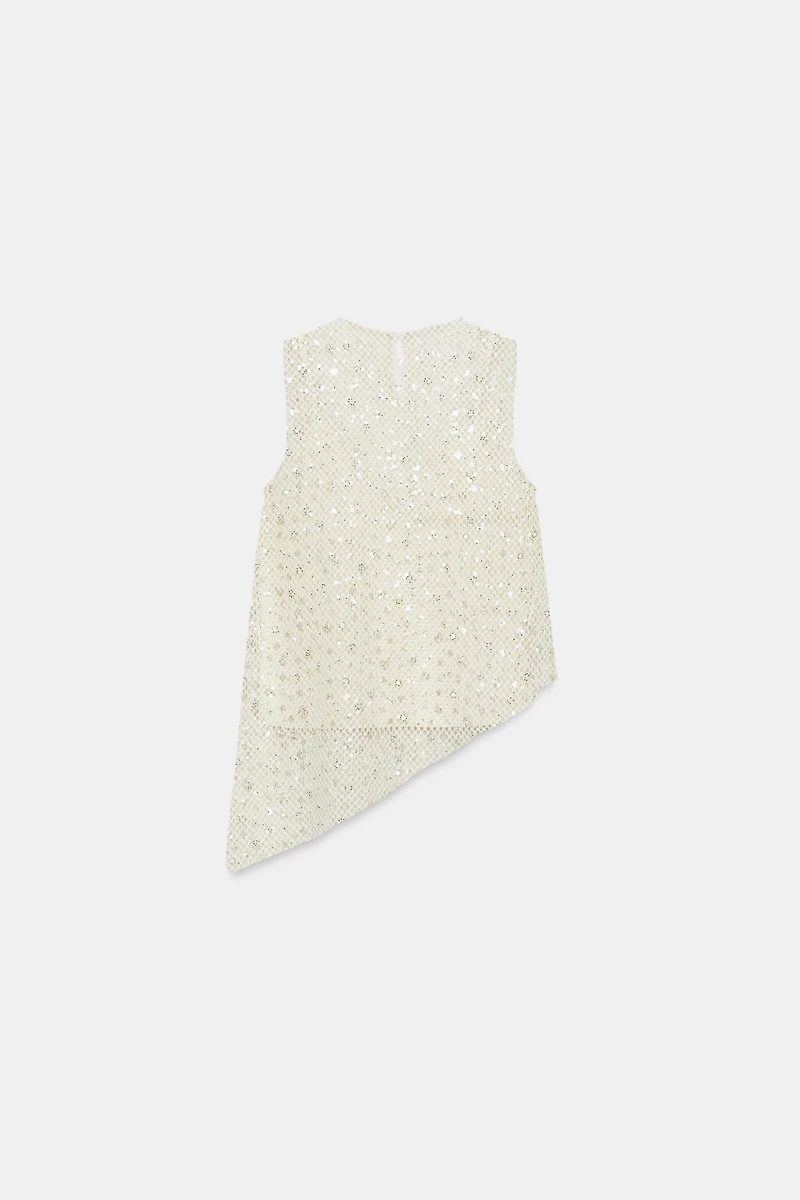 TOP RÉSILLE À PAILLETTES