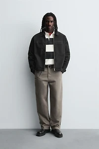 DENIM ZIP-UP OVERSHIRT