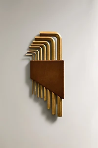 SET 8 CLÉS ALLEN ACIER SUPPORT BOIS