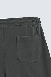 WASHED REGULAR FIT PIQUÉ SHORTS