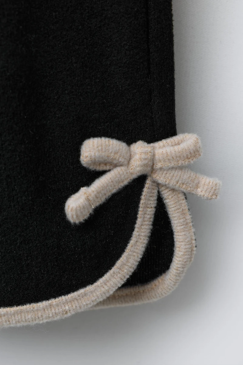 CONTRAST BOW SOFT TOUCH CULOTTES