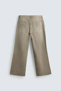 PANTALON FLARE FIT STRUCTURÉ EN COTON