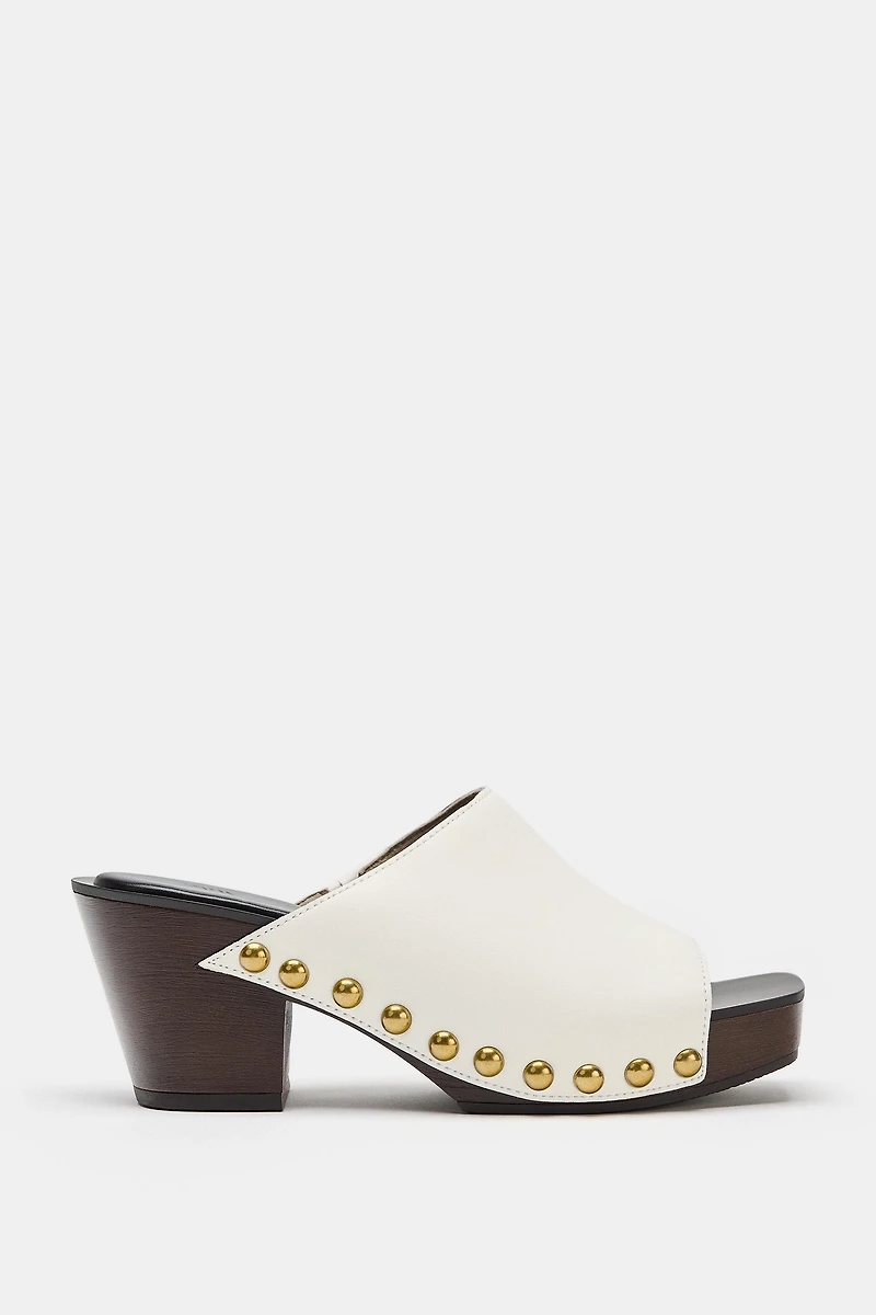 LIMITED EDITION LEATHER STUDDED WEDGES
