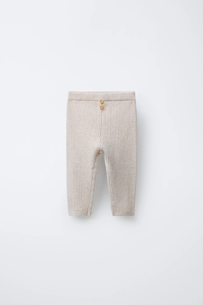 LEGGING CÔTELÉ À BOUTONS
