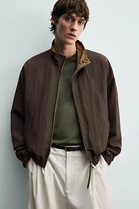 REVERSIBLE FLOWY BOMBER JACKET