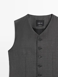 Gilet de costume 100 % laine