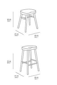 PINE WOOD STOOL