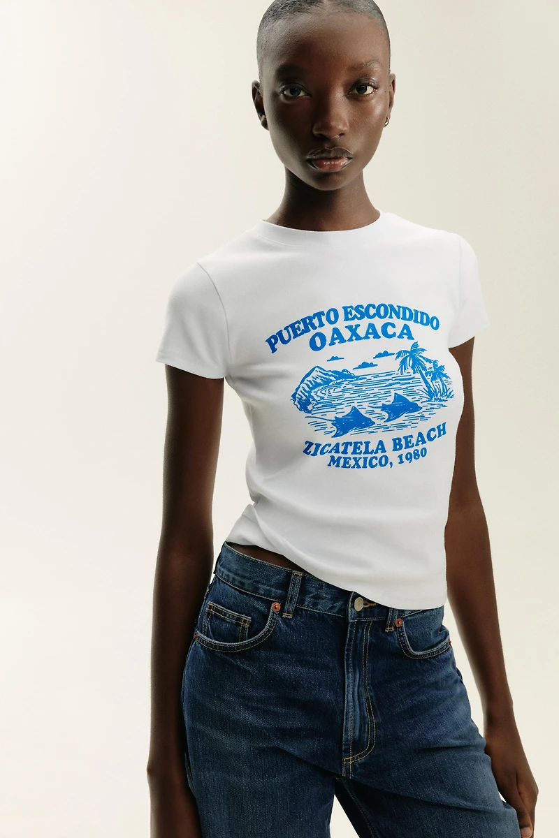TEXT PRINT T-SHIRT