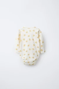 THREE-PACK OF KIMONO NECK BODYSUITS WITH BIRDS