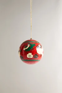 CHRISTMAS TREE BALL ORNAMENT WITH CHICKENS