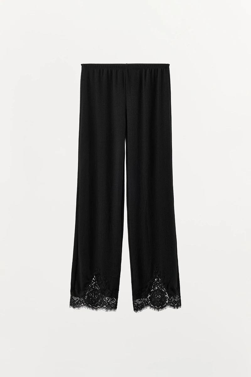 POINTELLE LACE PANTS