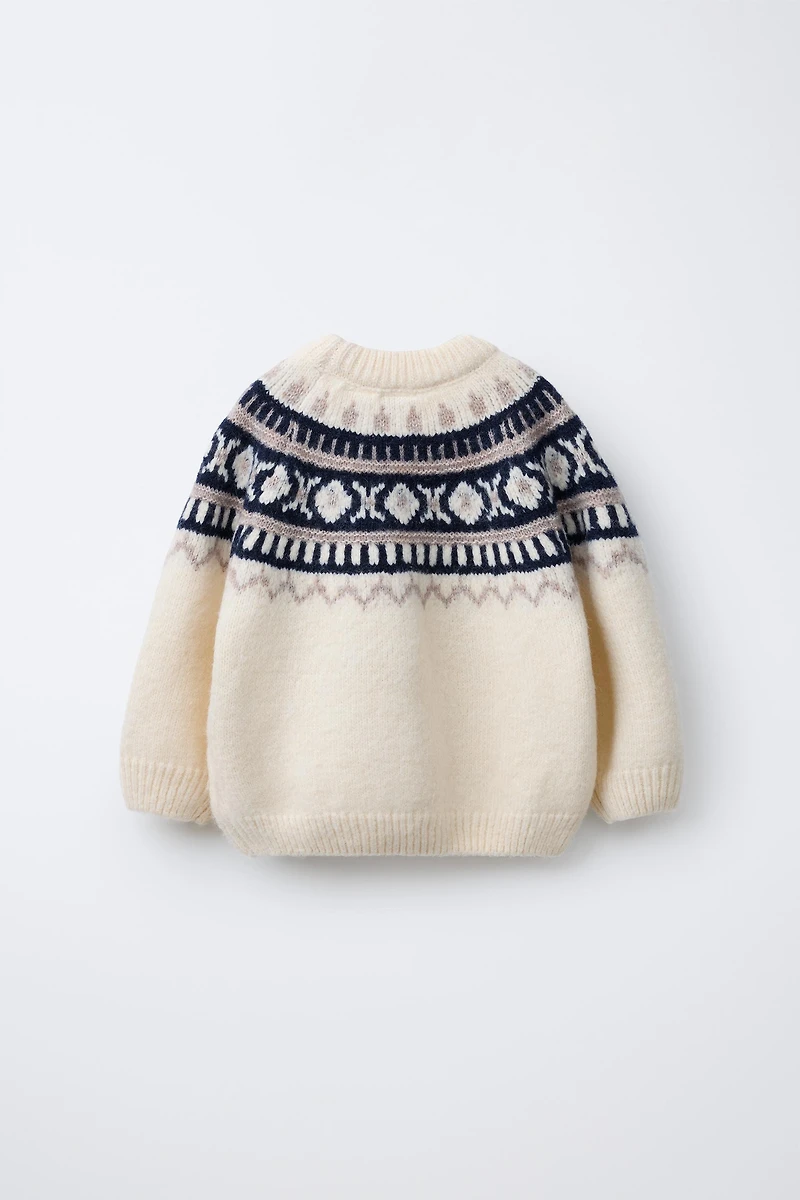JACQUARD KNIT SWEATER