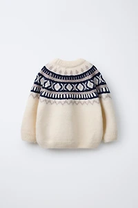 JACQUARD KNIT SWEATER