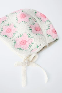 CROCHET FLOWER BONNET