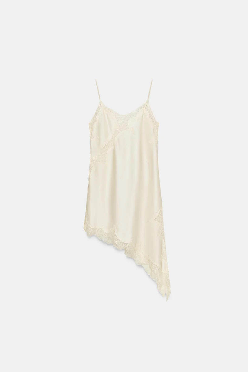 ZW COLLECTION ASYMMETRIC LACE DRESS