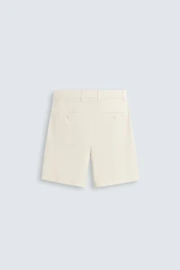 REGULAR FIT PLEATED BERMUDA SHORTS