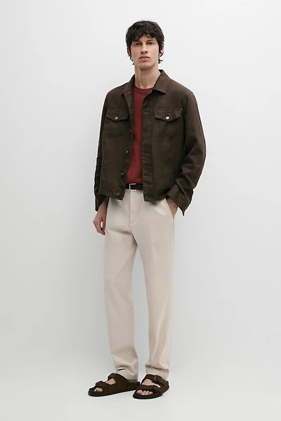 Pantalon slim coton mélangé