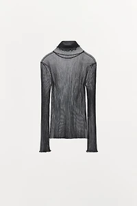 FINE KNIT HIGH NECK TOP