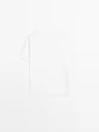 T-shirt fluide à col en V