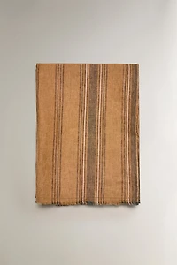 STRIPED LINEN BLANKET