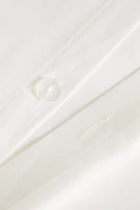 SATEEN FLAT SHEET WITH HEMSTITCHING EMBROIDERY