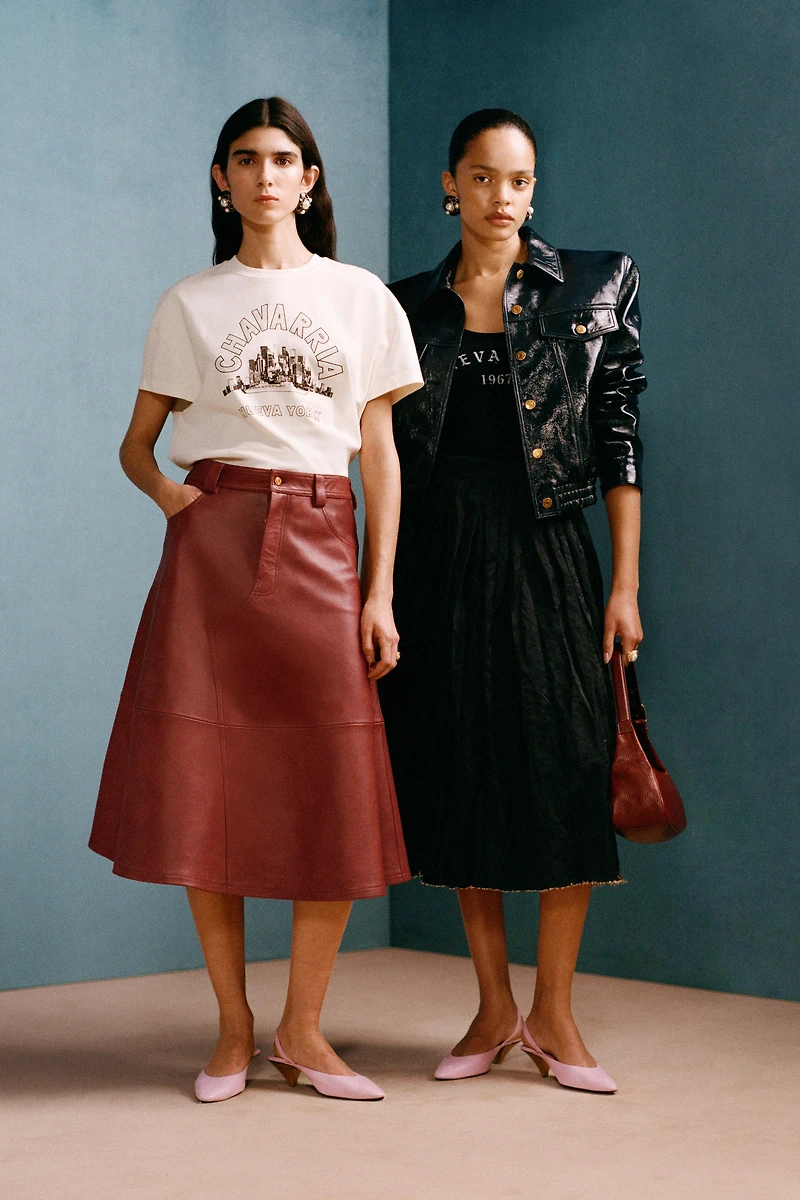 LEATHER MIDI SKIRT WILLY CHAVARRIA X ZARA