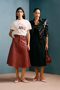 LEATHER MIDI SKIRT WILLY CHAVARRIA X ZARA