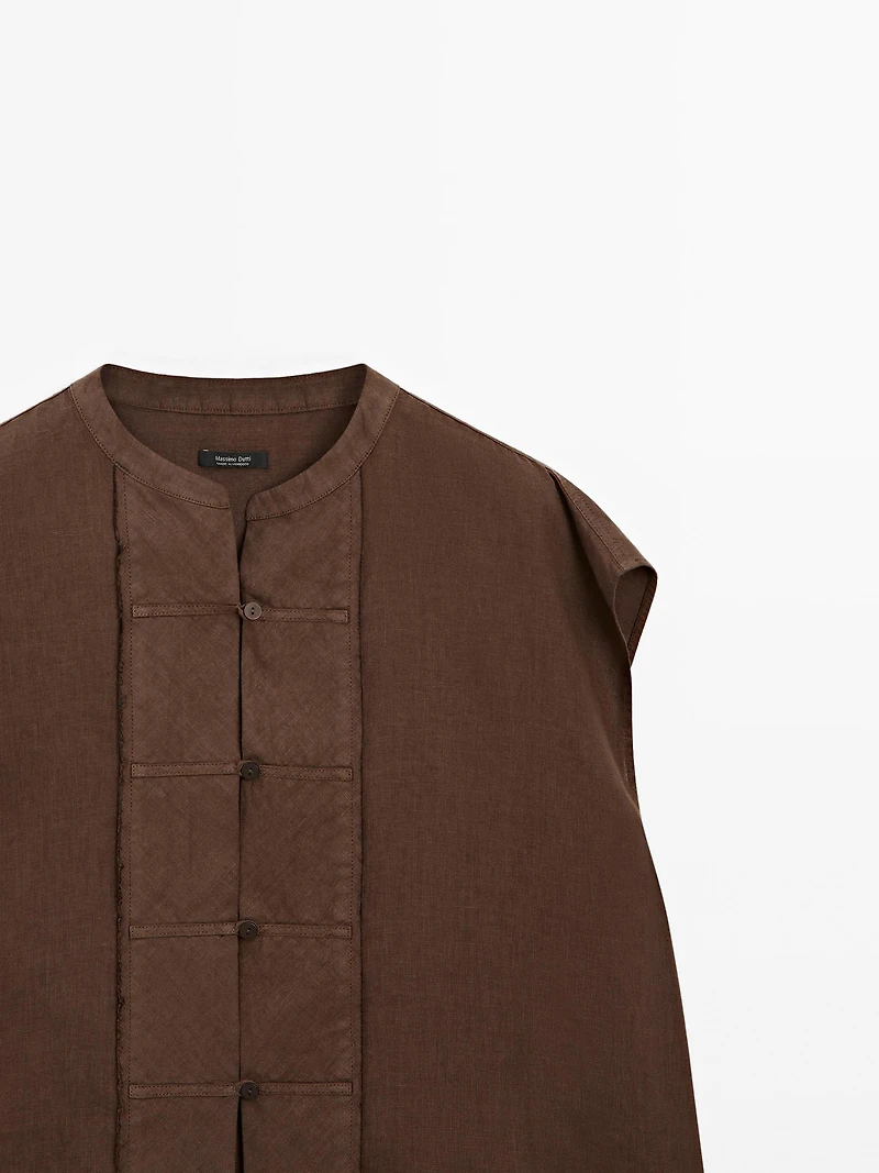 Waistcoat with buttoned chest detail