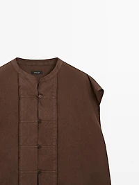 Waistcoat with buttoned chest detail