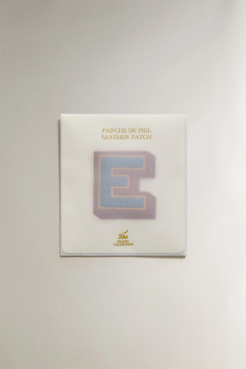 LEATHER LETTER E PATCH
