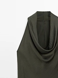 Draped halter top