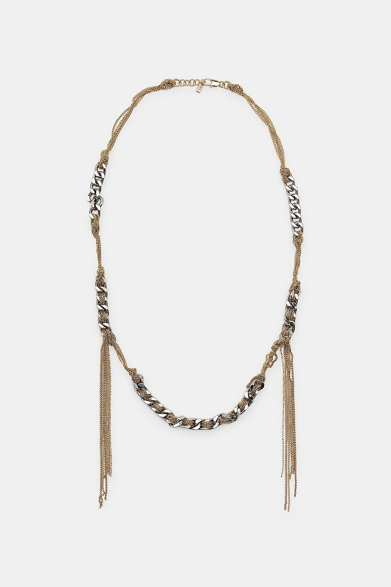 COLLIER CHAÎNES COMBINÉES