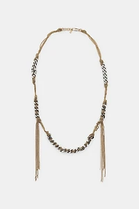 COLLIER CHAÎNES COMBINÉES