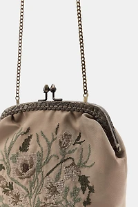 FLORAL EMBROIDERY BAG