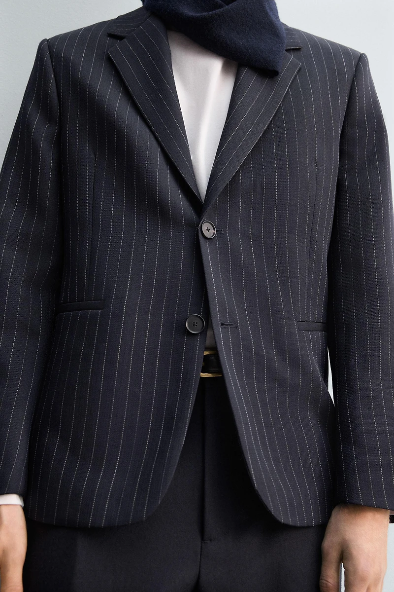 LIMITED EDITION 100% WOOL PINSTRIPE BLAZER