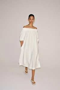 ZW COLLECTION OFF-THE-SHOULDER MIDI DRESS