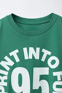 T-SHIRT AVEC IMPRIMÉ INSCRIPTION