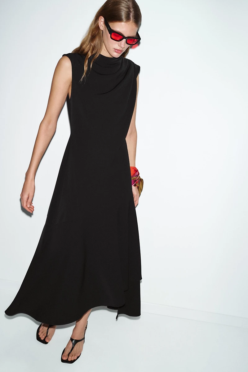 ASYMMETRIC MIDI DRESS